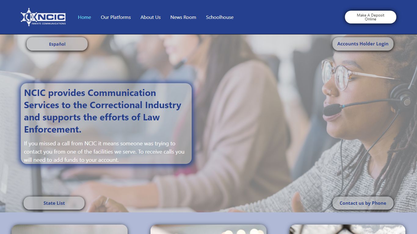 NCIC - Inmate Phone, Messaging & Video Visits